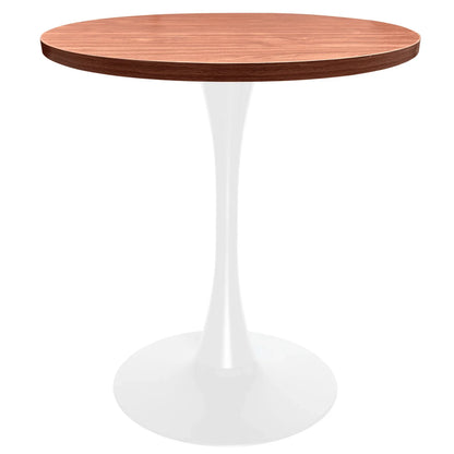 Bristol 27" Round Dining Table with MDF Tableop and White Iron Base - Elax Furniture
