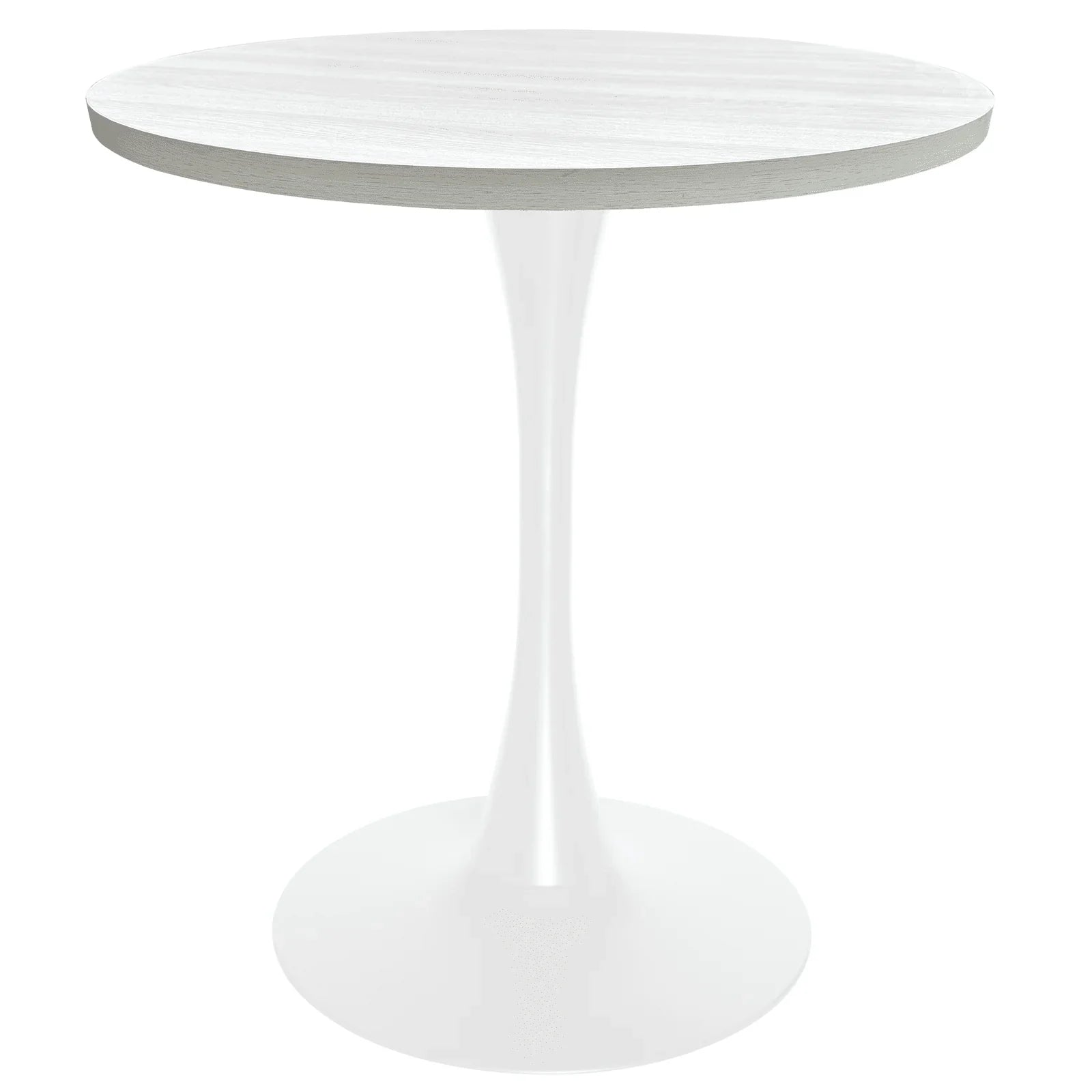 Bristol 27" Round Dining Table with MDF Tableop and White Iron Base - Elax Furniture
