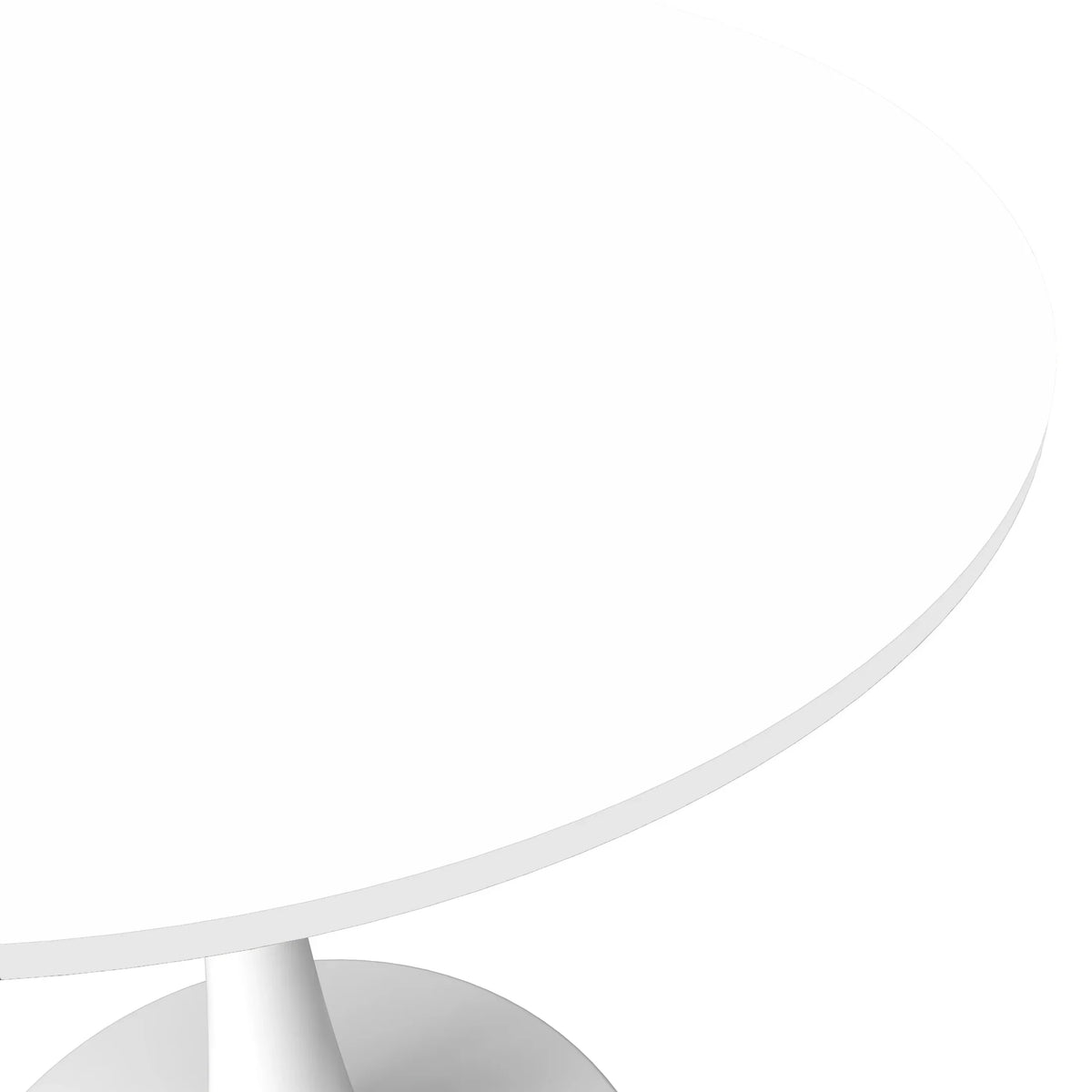 Bristol 27" Round Dining Table with MDF Wood Tabletop in White Steel - Elax Furniture
