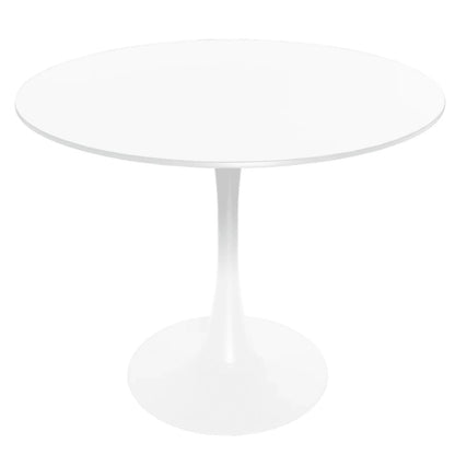 Bristol 32" Round Dining Table with Wood Top and Iron Pedestal Base - Elax Furniture