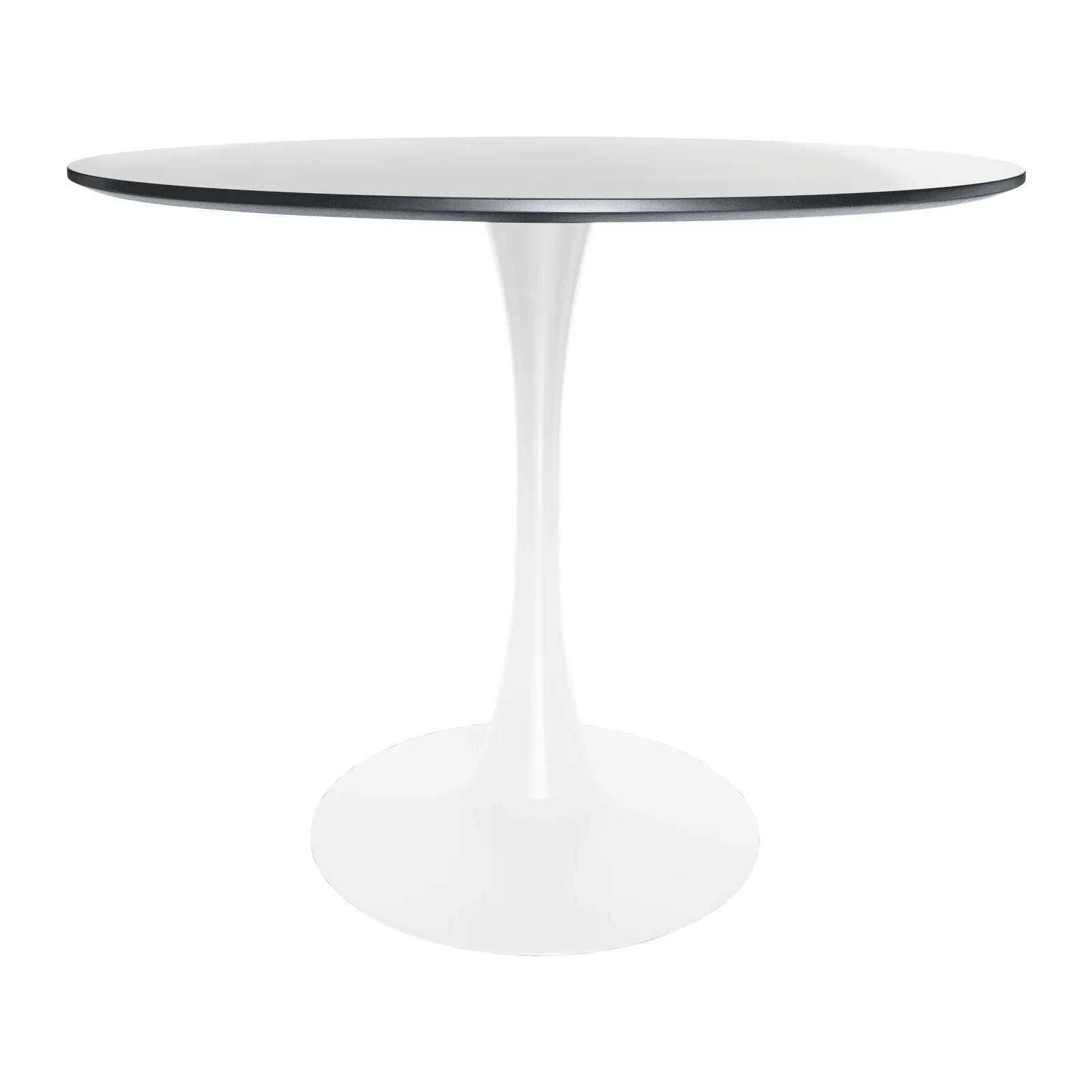 Bristol Modern Round Dining Table with Wood Top and Iron Pedestal Base - Elax Furniture