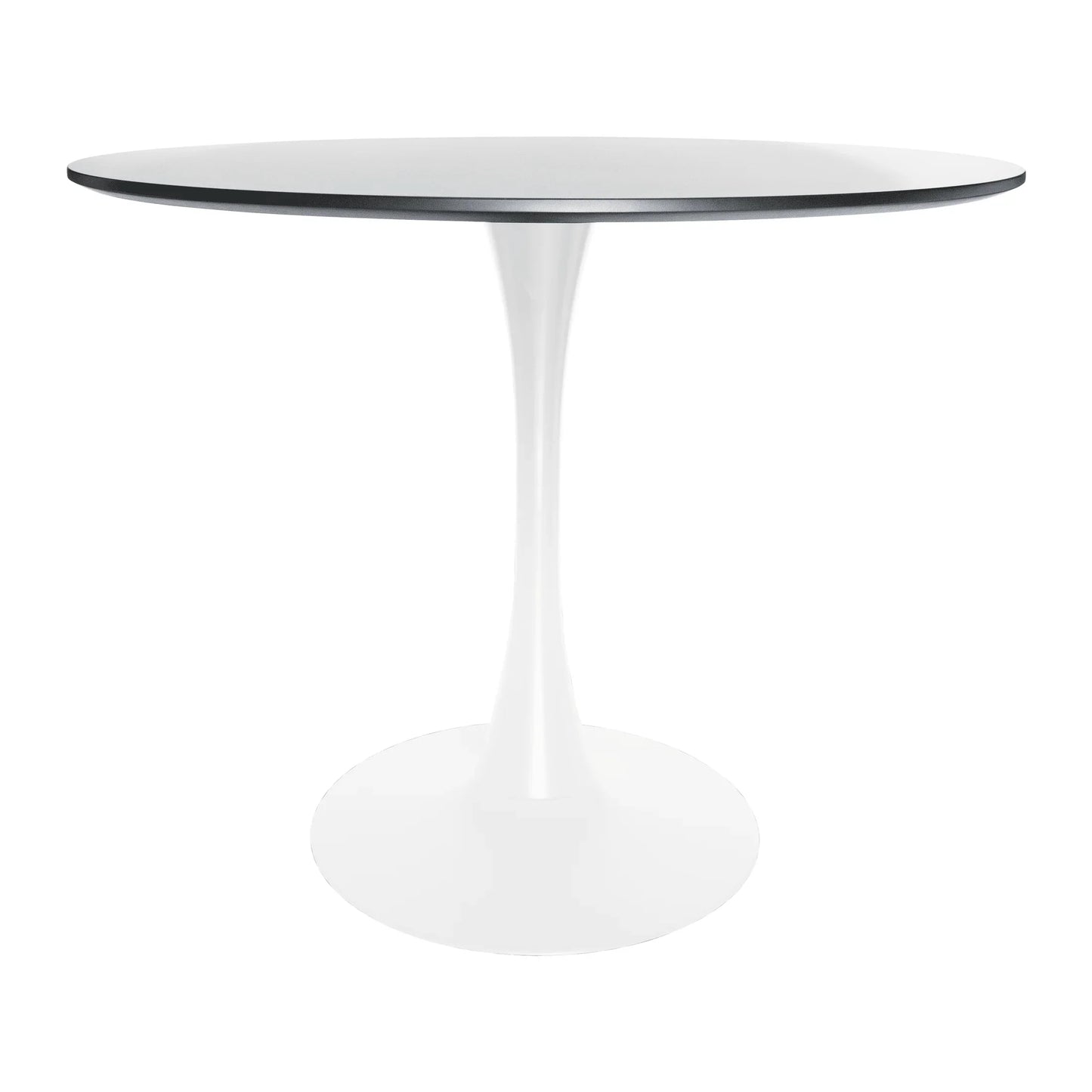 Bristol Modern Round Dining Table with Wood Top and Iron Pedestal Base - Elax Furniture