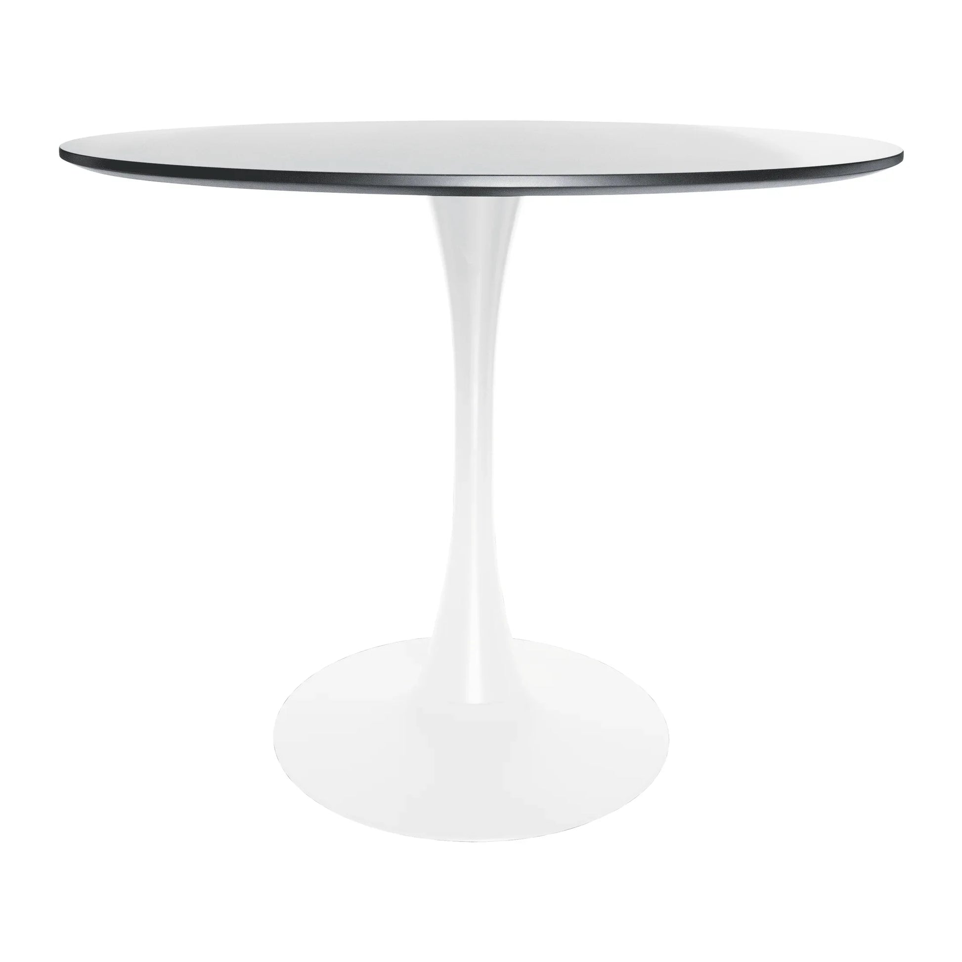 Bristol Modern Round Dining Table with Wood Top and Iron Pedestal Base - Elax Furniture