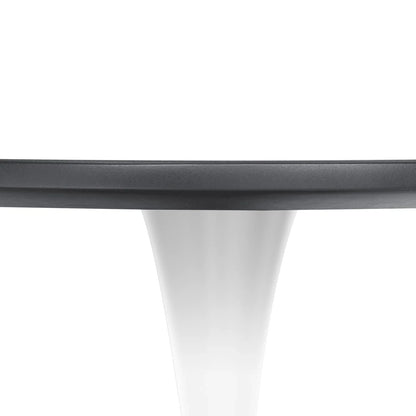 Bristol Modern Round Dining Table with Wood Top and Iron Pedestal Base - Elax Furniture