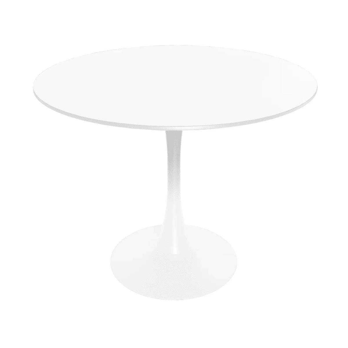 Bristol Modern Round Dining Table with Wood Top and Iron Pedestal Base - Elax Furniture