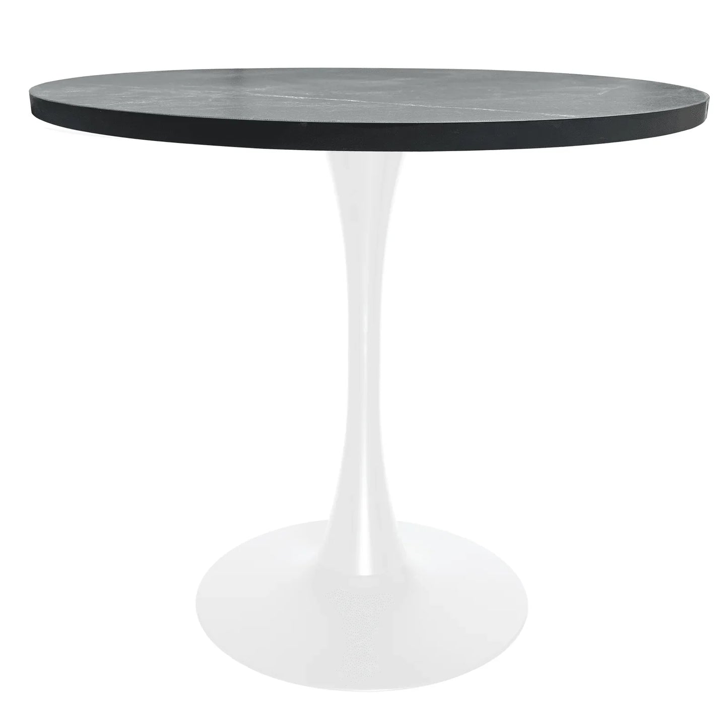 Bristol 27" Round Dining Table with MDF Tableop and White Iron Base - Elax Furniture