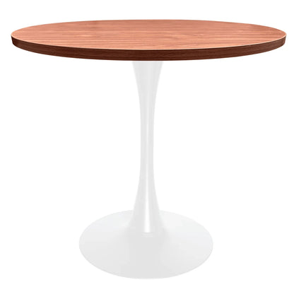 Bristol 27" Round Dining Table with MDF Tableop and White Iron Base - Elax Furniture