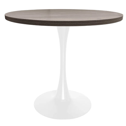 Bristol 27" Round Dining Table with MDF Tableop and White Iron Base - Elax Furniture