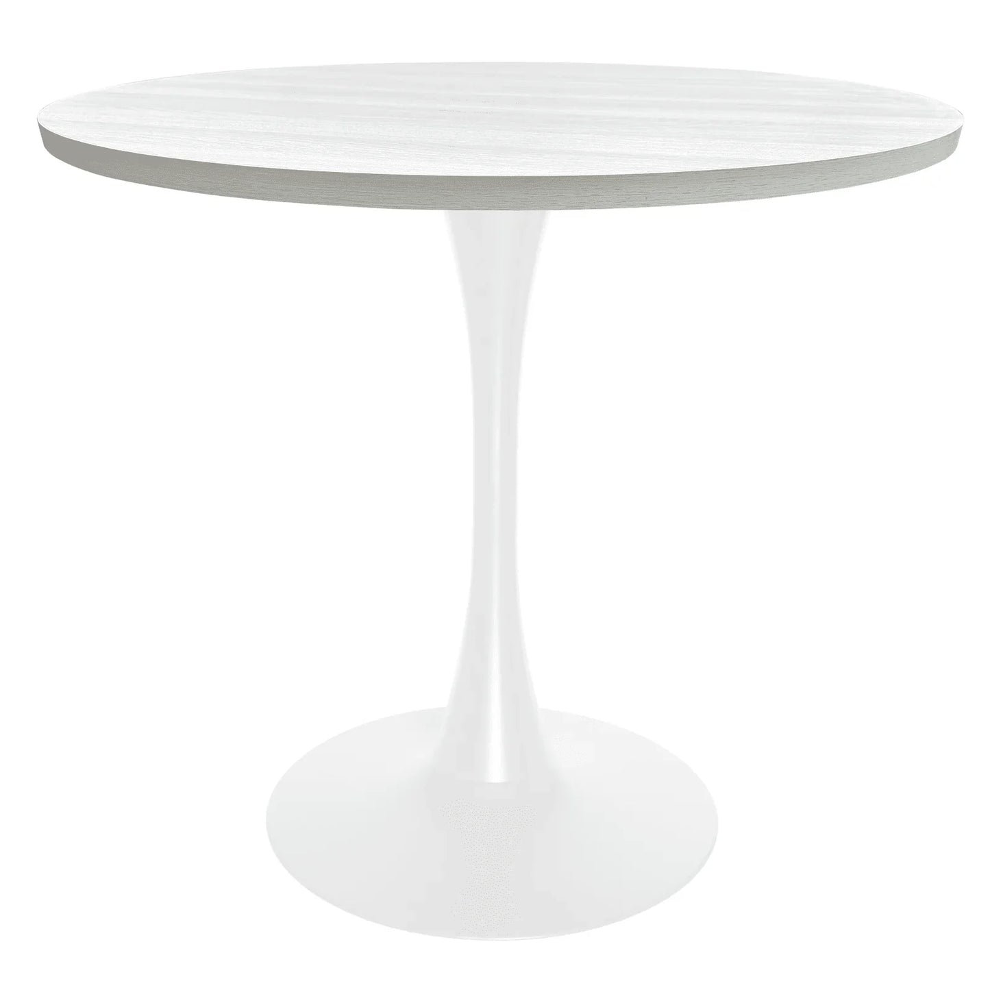 Bristol 27" Round Dining Table with MDF Tableop and White Iron Base - Elax Furniture