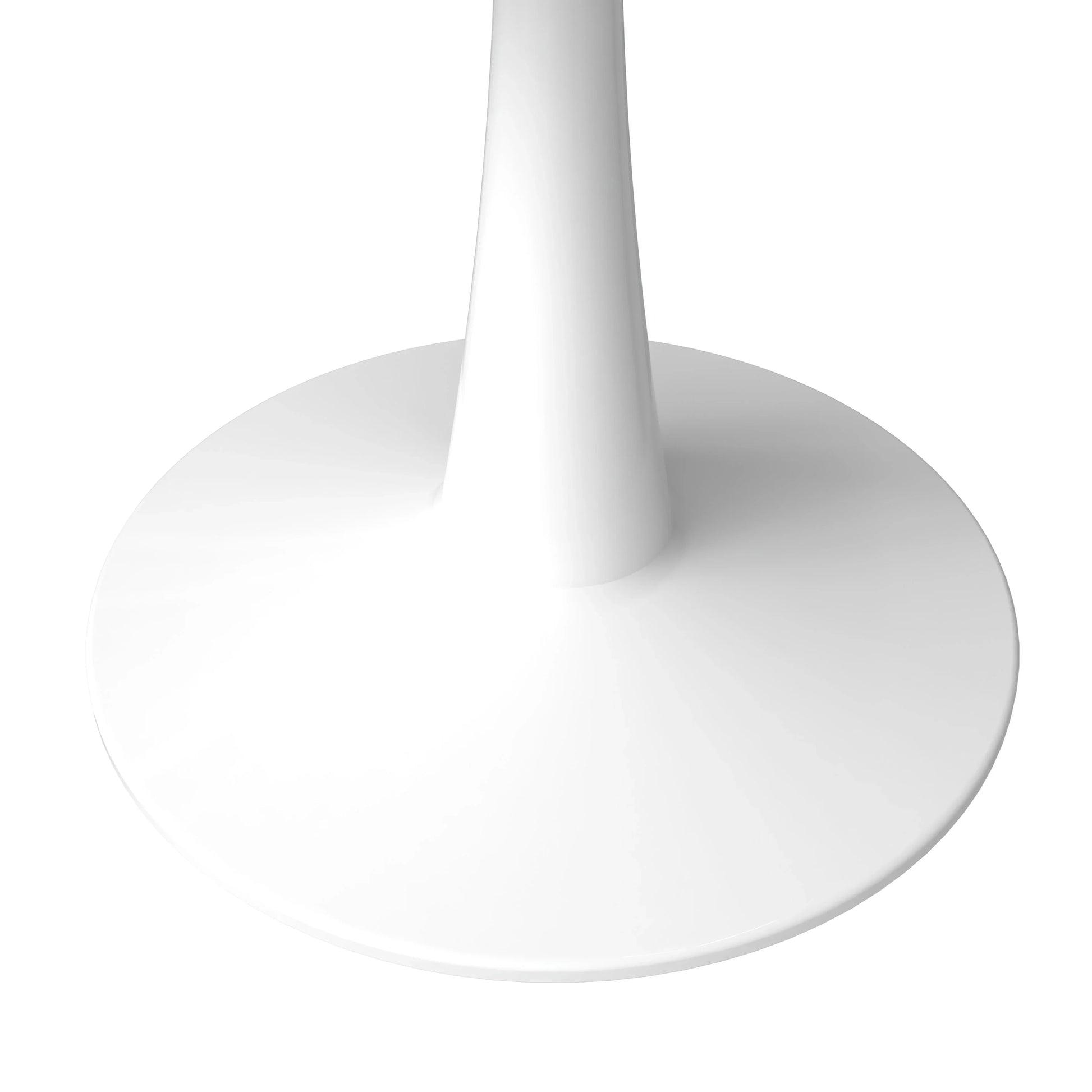 Bristol 40" Round Dining Table with Sintered Stone Tabletop in White Steel - Elax Furniture