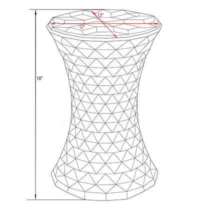 Clio Plastic Side Table with a Diamond Shape Design - Elax Furniture