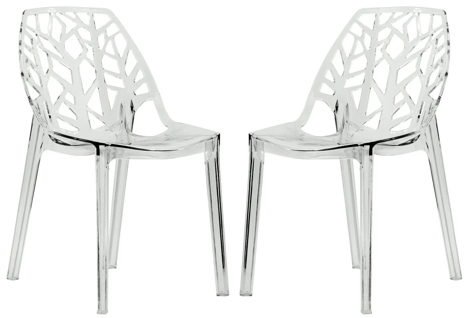 Cornelia Modern Dining Chair ABS Plastic Side Chair, Set of 2 - Elax Furniture