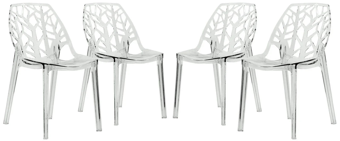 Cornelia Modern Dining Chair ABS Plastic Side Chair, Set of 4 - Elax Furniture