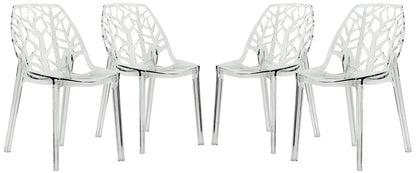 Cornelia Modern Dining Chair ABS Plastic Side Chair, Set of 4 - Elax Furniture