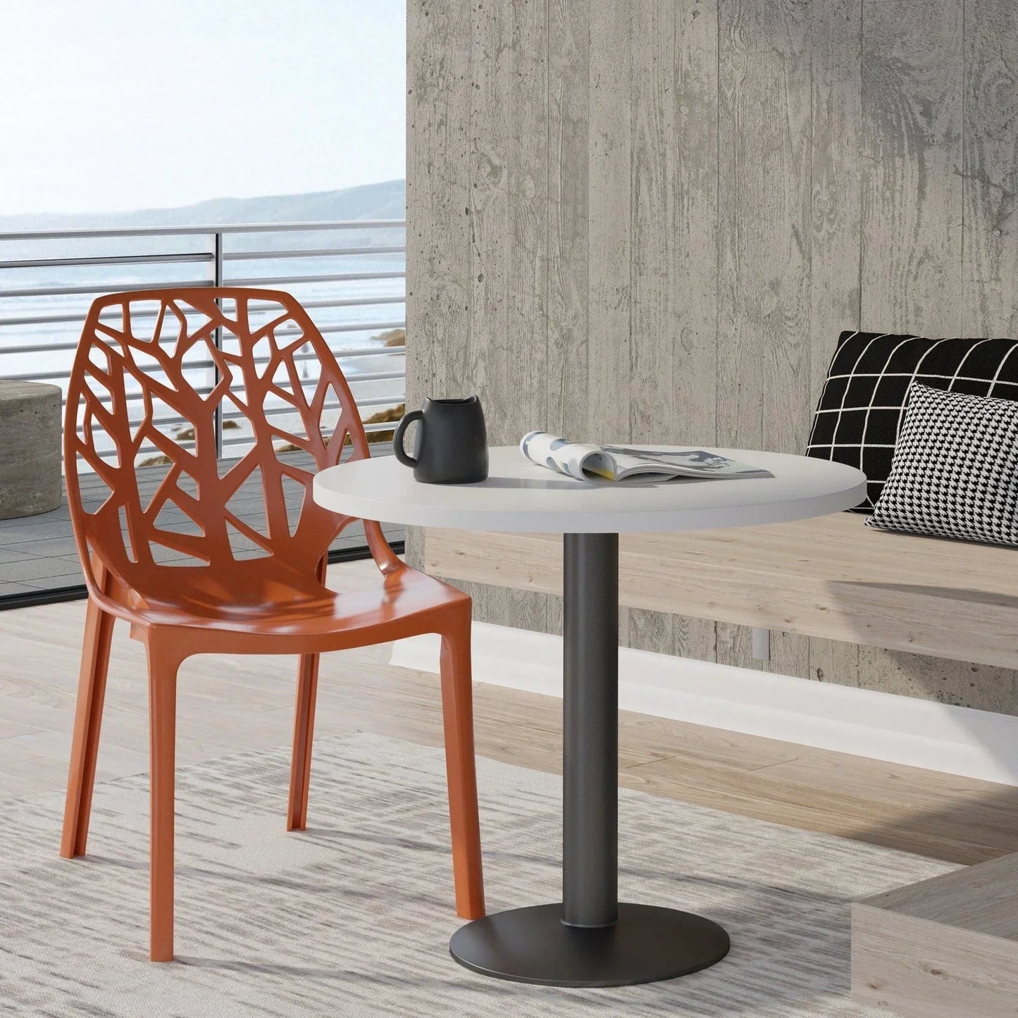 Cornelia Modern ABS Plastic Dining Side Chair - Elax Furniture