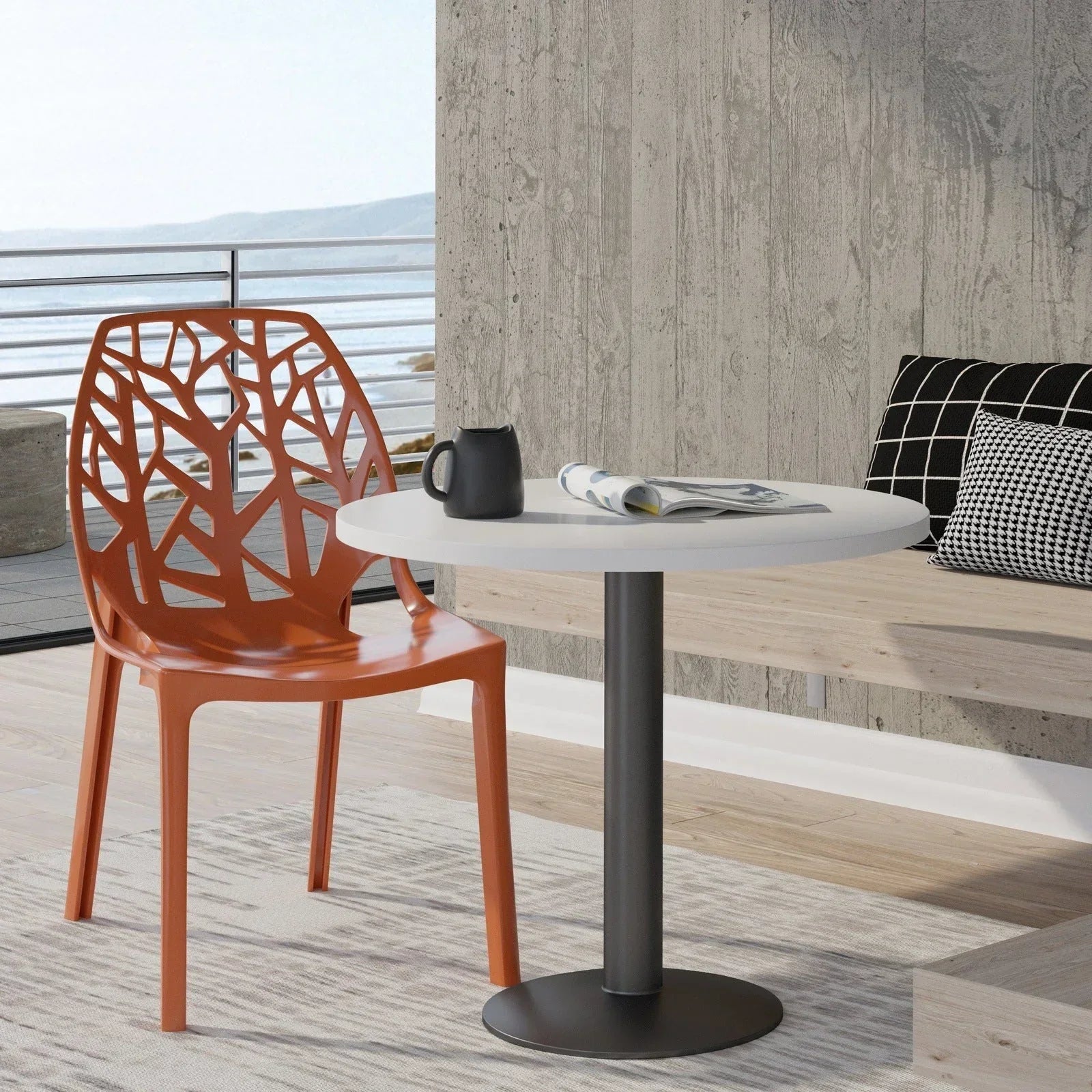 Cornelia Modern ABS Plastic Dining Side Chair - Elax Furniture