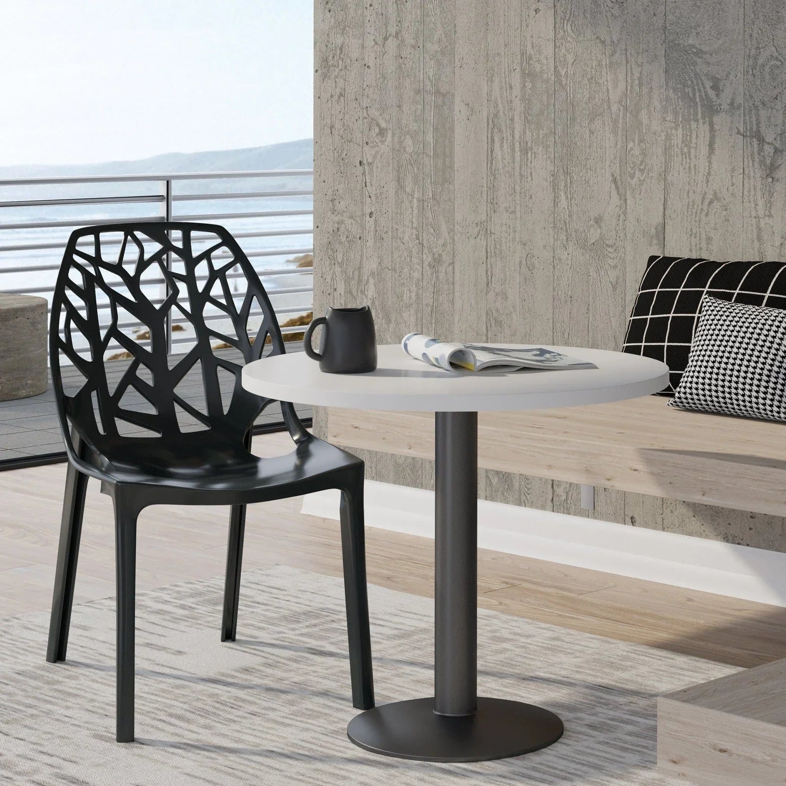 Cornelia Modern ABS Plastic Dining Side Chair - Elax Furniture