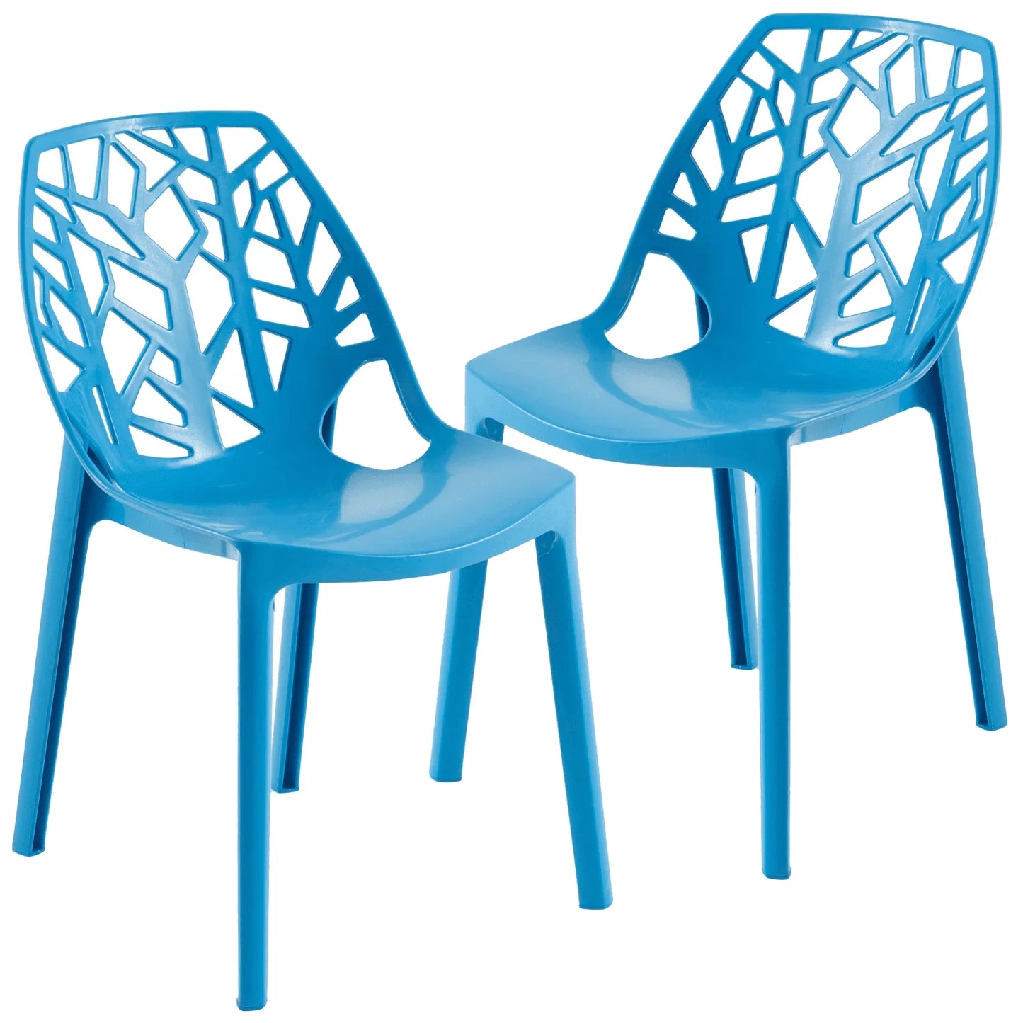 Cornelia Modern Dining Chair ABS Plastic Side Chair, Set of 2 - Elax Furniture