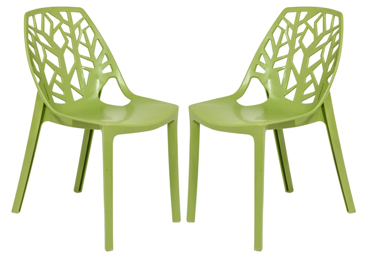 Cornelia Modern Dining Chair ABS Plastic Side Chair, Set of 2 - Elax Furniture