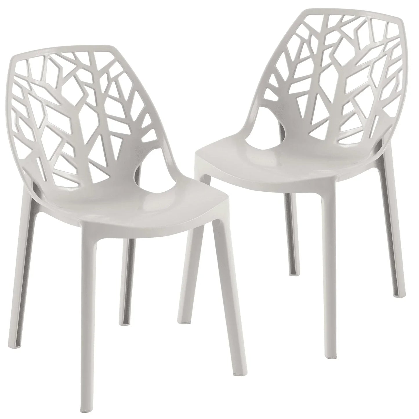 Cornelia Modern Dining Chair ABS Plastic Side Chair, Set of 2 - Elax Furniture