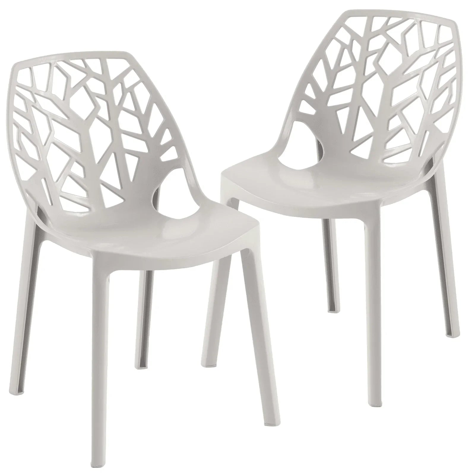 Cornelia Modern Dining Chair ABS Plastic Side Chair, Set of 2 - Elax Furniture