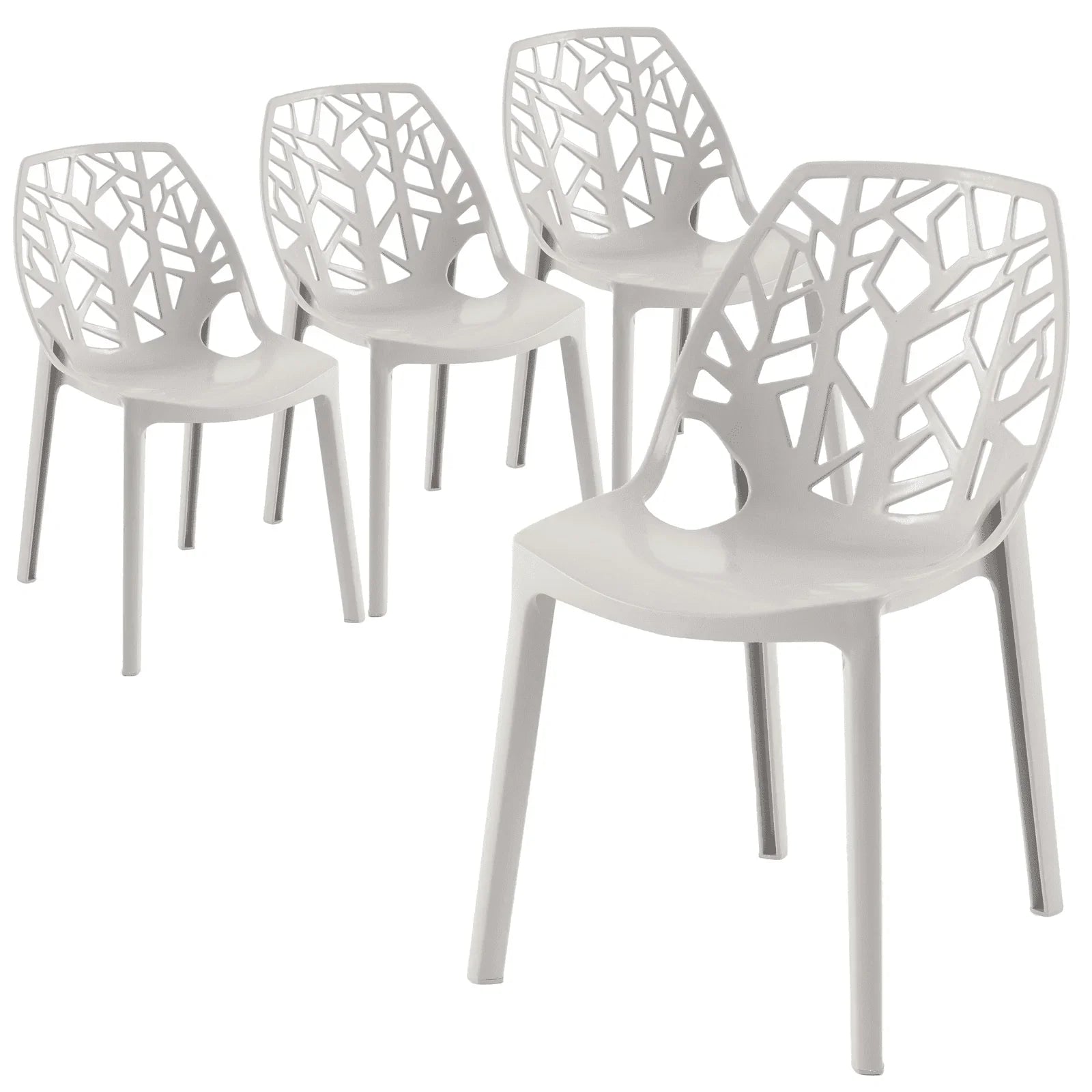 Cornelia Modern Dining Chair ABS Plastic Side Chair, Set of 4 - Elax Furniture