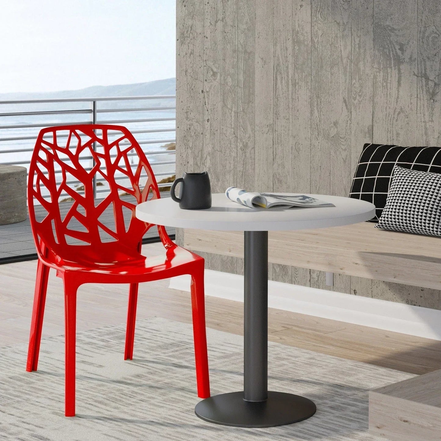 Cornelia Modern ABS Plastic Dining Side Chair - Elax Furniture