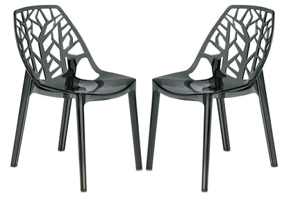 Cornelia Modern Dining Chair ABS Plastic Side Chair, Set of 2 - Elax Furniture