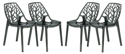 Cornelia Modern Dining Chair ABS Plastic Side Chair, Set of 4 - Elax Furniture