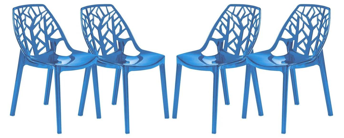 Cornelia Modern Dining Chair ABS Plastic Side Chair, Set of 4 - Elax Furniture