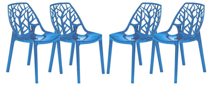 Cornelia Modern Dining Chair ABS Plastic Side Chair, Set of 4 - Elax Furniture