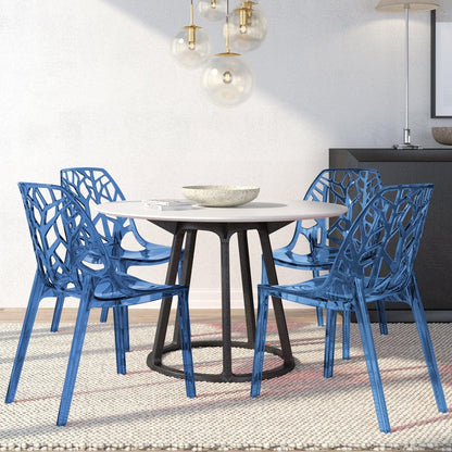 Cornelia Modern Dining Chair ABS Plastic Side Chair, Set of 4 - Elax Furniture
