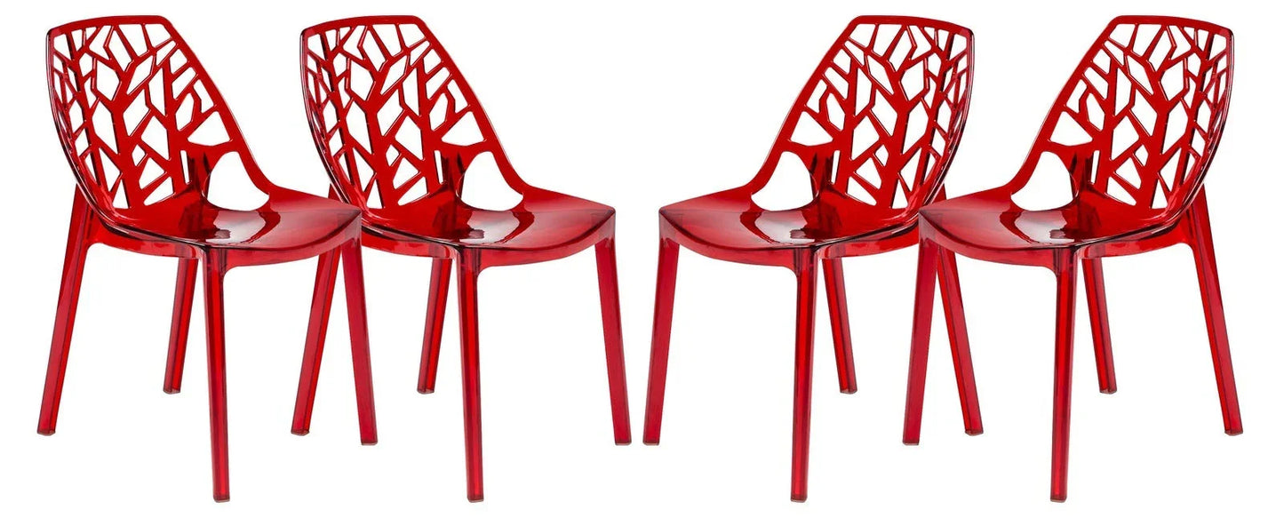 Cornelia Modern Dining Chair ABS Plastic Side Chair, Set of 4 - Elax Furniture