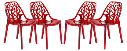 Cornelia Modern Dining Chair ABS Plastic Side Chair, Set of 4 - Elax Furniture