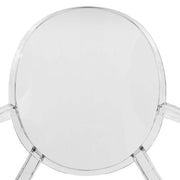 Carroll Modern Acrylic Dining Armchair Clear Dining Chair Leisuremod