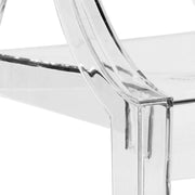 Carroll Modern Acrylic Dining Armchair Clear Dining Chair Leisuremod