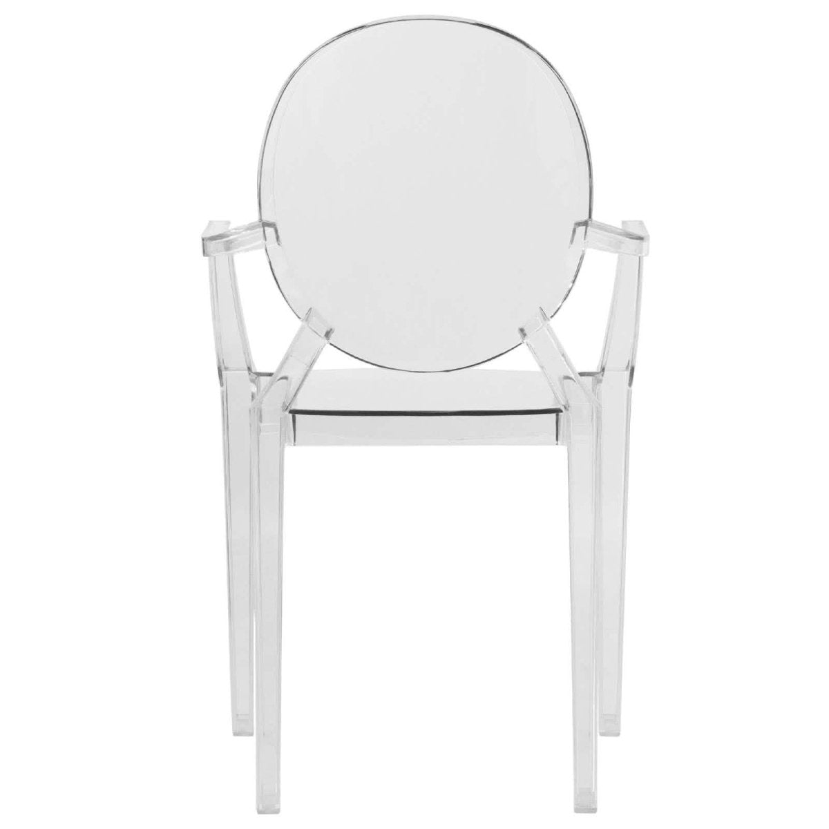 Carroll Modern Acrylic Dining Armchair Clear Dining Chair Leisuremod