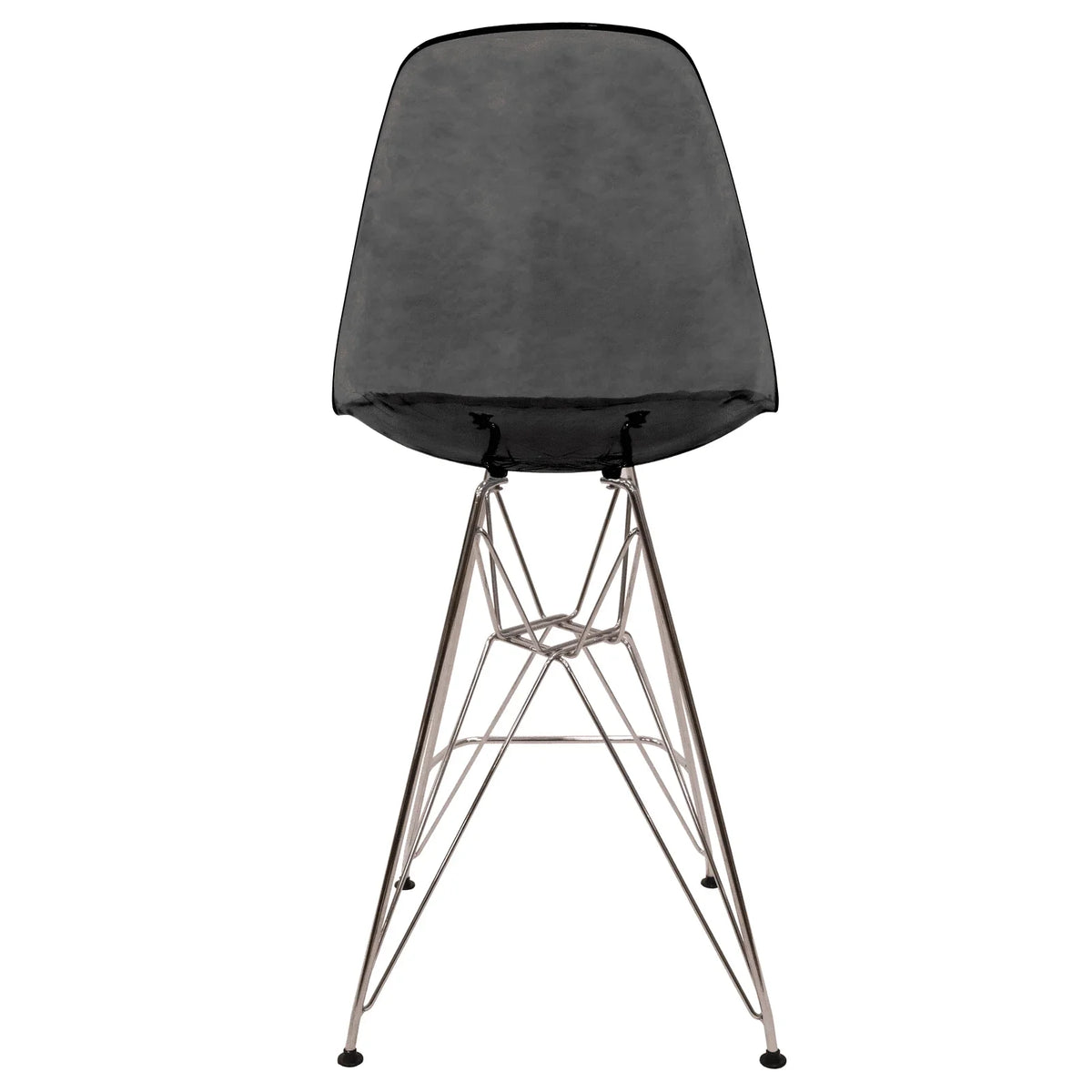 Cresco Modern Acrylic Barstool in Chrome Base for Kitchen and Dining Room - Elax Furniture