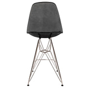 Cresco Modern Acrylic Barstool in Chrome Base for Kitchen and Dining Room - Elax Furniture
