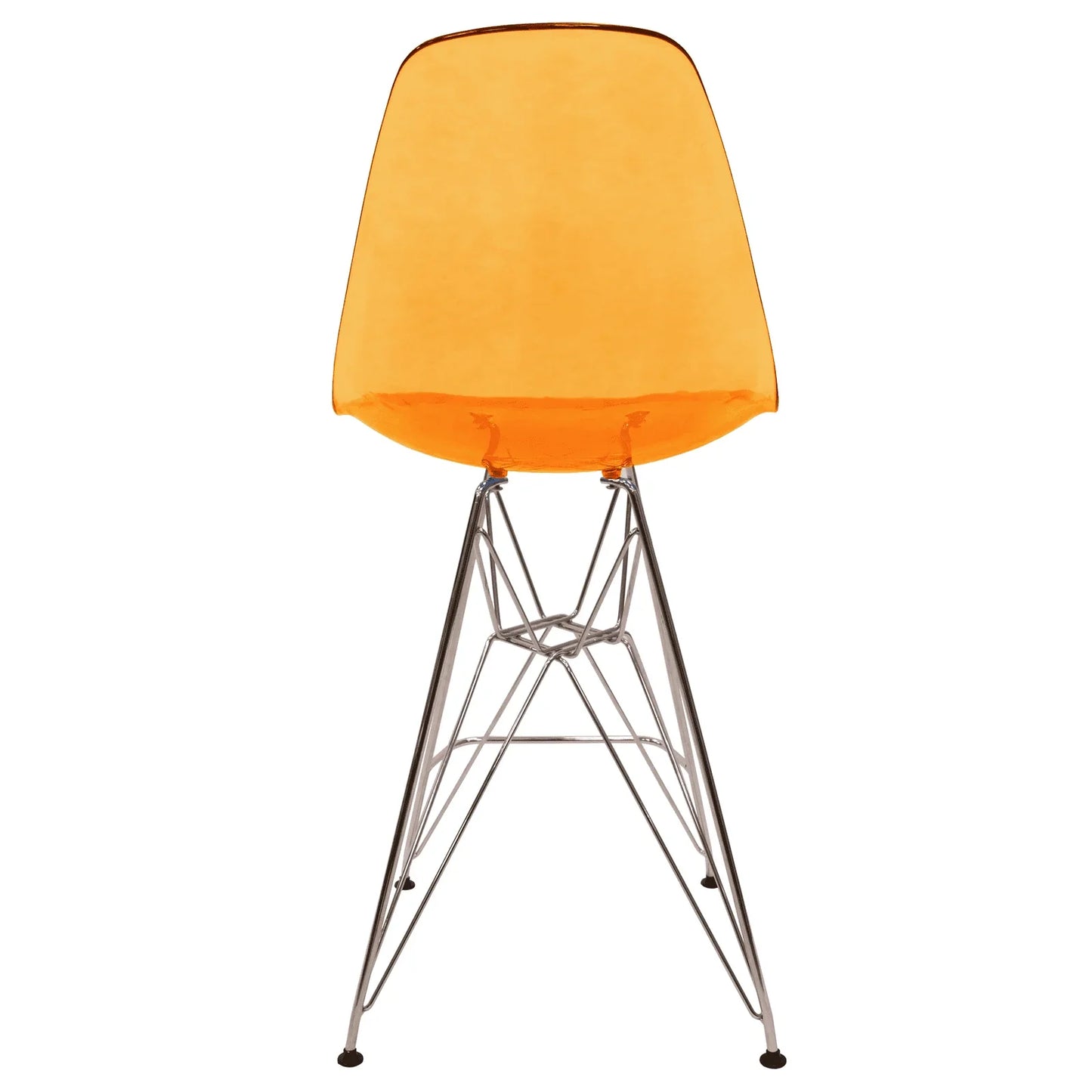 Cresco Modern Acrylic Barstool in Chrome Base for Kitchen and Dining Room - Elax Furniture