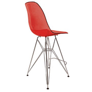 Cresco Modern Acrylic Barstool in Chrome Base for Kitchen and Dining Room - Elax Furniture