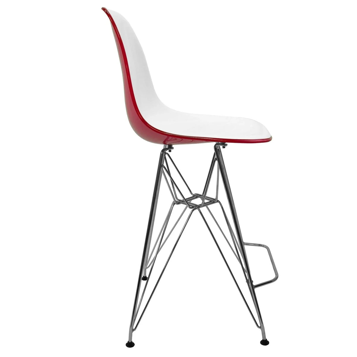 Cresco Modern Acrylic Barstool in Chrome Base for Kitchen and Dining Room - Elax Furniture