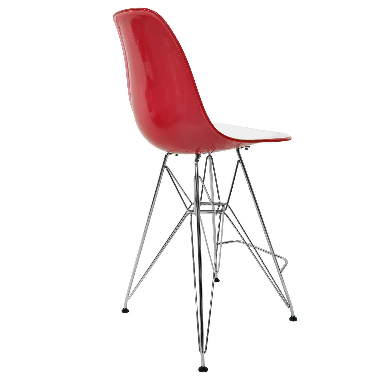 Cresco Modern Acrylic Barstool in Chrome Base for Kitchen and Dining Room - Elax Furniture