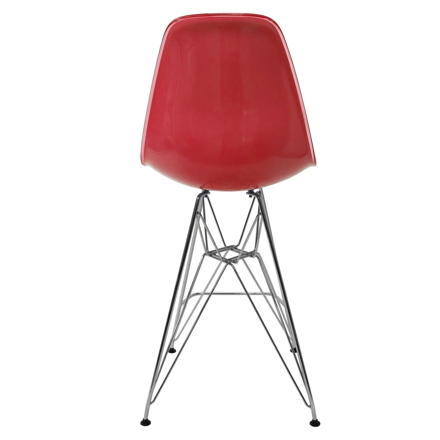 Cresco Modern Acrylic Barstool in Chrome Base for Kitchen and Dining Room - Elax Furniture