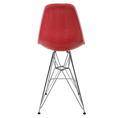 Cresco Modern Acrylic Barstool in Chrome Base for Kitchen and Dining Room - Elax Furniture