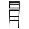 Chelsea Modern Patio Bar Chair in Powder-Coated Aluminum with Removable Cushion