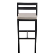 Chelsea Modern Patio Bar Chair in Powder-Coated Aluminum with Removable Cushion - Elax Furniture