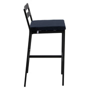 Chelsea Modern Patio Bar Chair in Powder-Coated Aluminum with Removable Cushion - Elax Furniture
