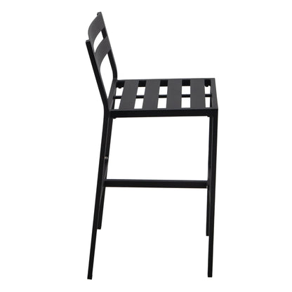 Chelsea Modern Patio Bar Chair in Powder-Coated Aluminum with Removable Cushion - Elax Furniture