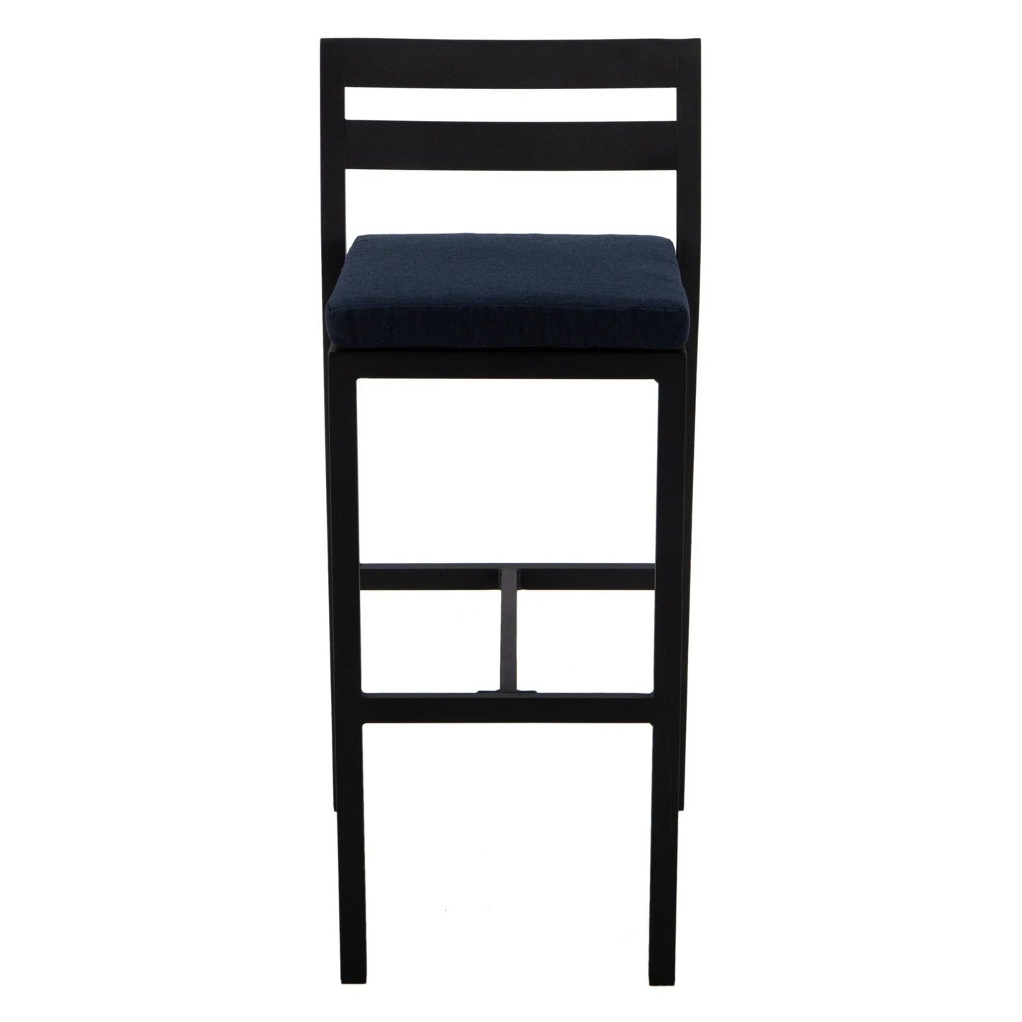 Chelsea Modern Patio Bar Chair in Powder-Coated Aluminum with Removable Cushion - Elax Furniture